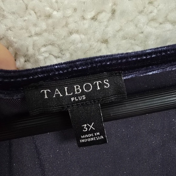 Talbots Shirt Women 3X Velvet Bell Sleeve Scoop Neck Stretch Whimsigoth READ - Picture 6 of 12